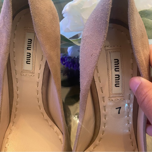Miu Miu Tan Suede Heels - Picture 14 of 16